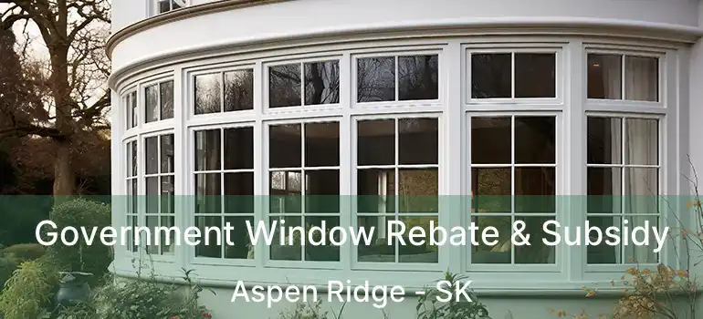  Government Window Rebate & Subsidy Aspen Ridge - SK